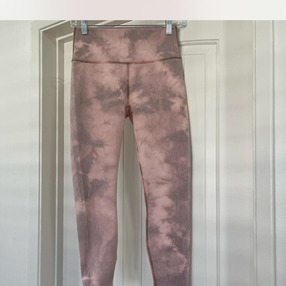 Pink/Grey Tie Dye Fabletics Leggings